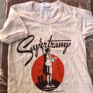 Vintage 1970s SUPERTRAMP WOMENS TEE SX